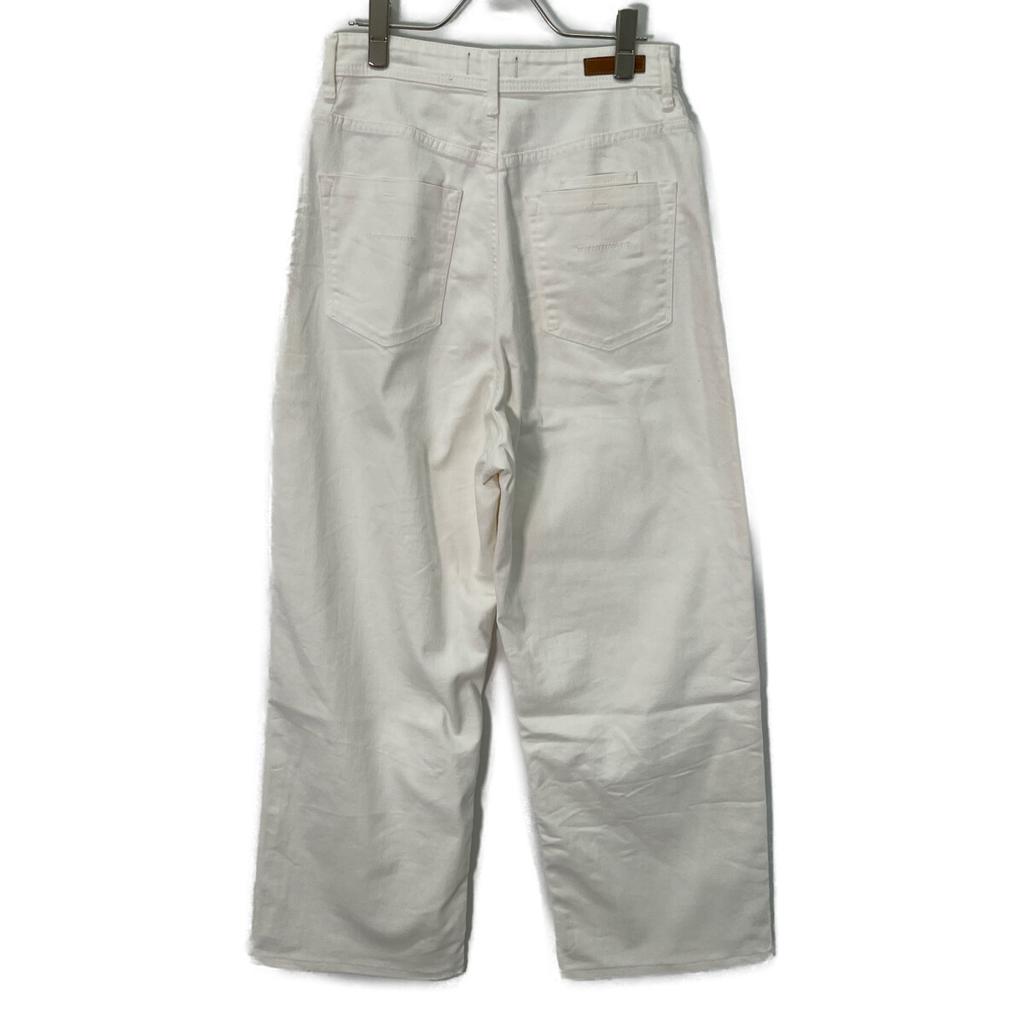 YANUK 57142228 Airy White Really Light/Spill Proof Loose Straight "JOAN" Denim Pants Bottoms 27 whiteUsed