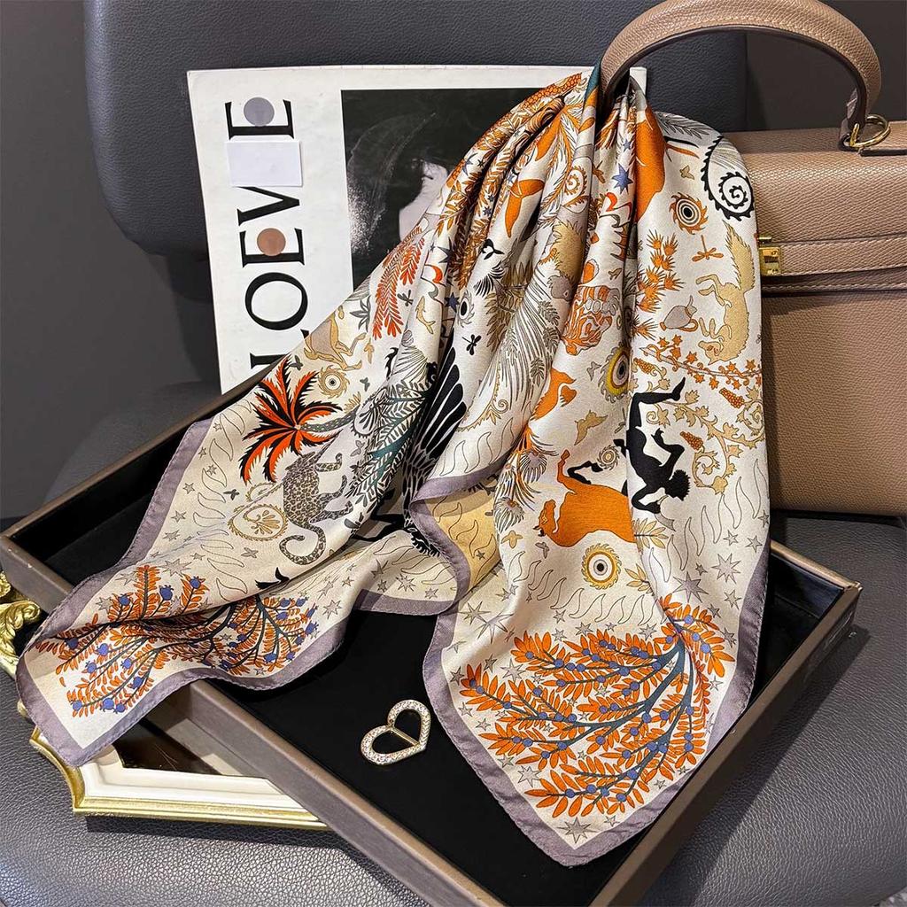 100 Natural Twill Silk Scarf for Women Neck Tie Double side Foulard Shawl Wrap Square Neckerchief Hijab Bandana Scarves