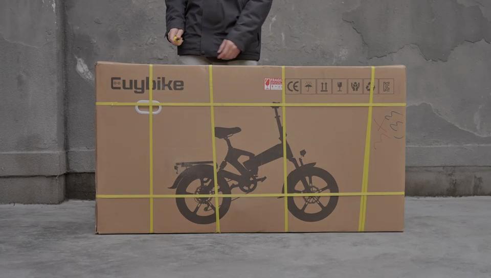 EUYBIKE K6S 20 * 2,4 palce 48V 500W 12,8AH Samsung baterie skládací elektrické kolo Rychlost 35KM/H 7 rychlostí