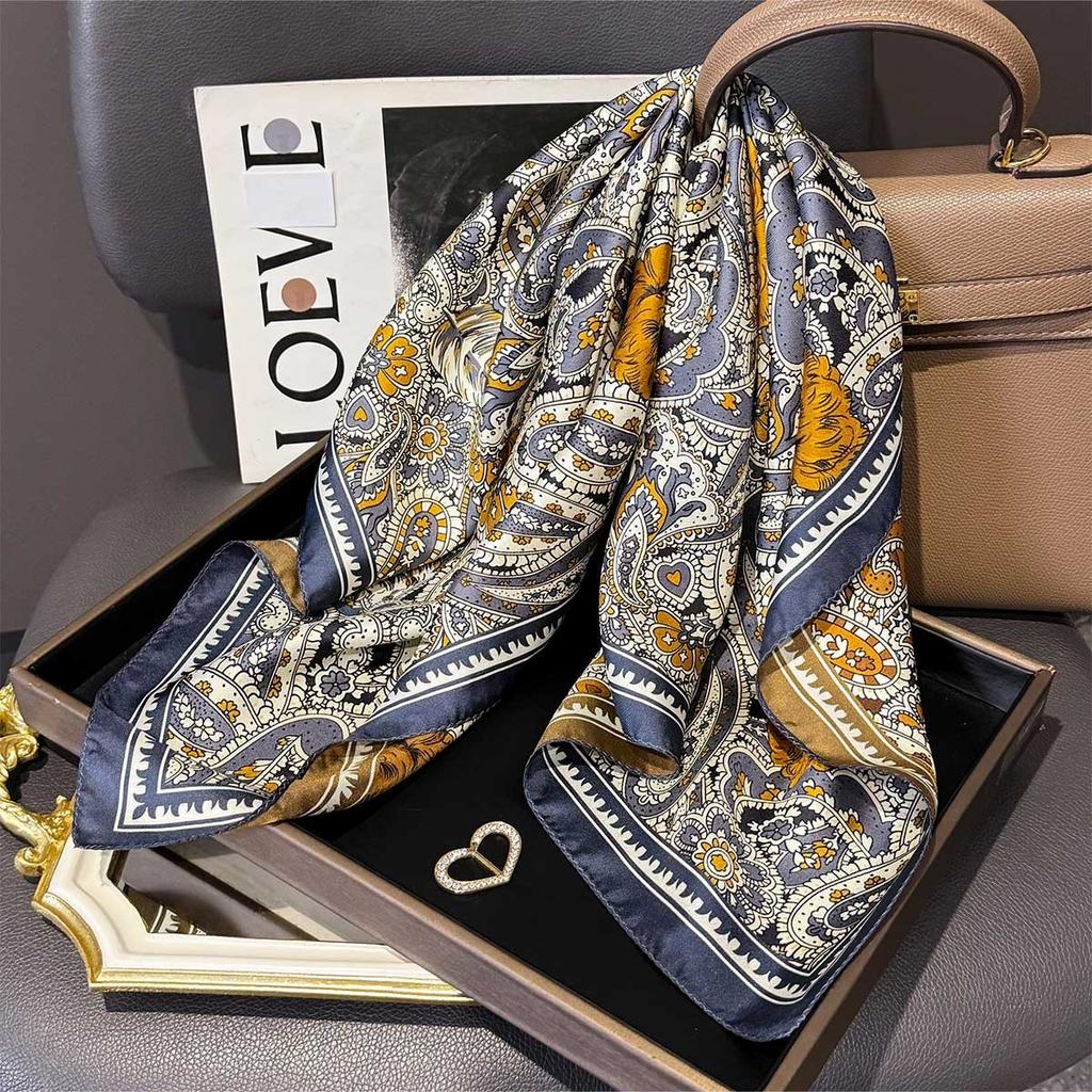 100% Natural Twill Silk Scarf for Women Neck Double side Female Foulard Shawl Square Neckerchief Lady Hijab Bandana new Scarves