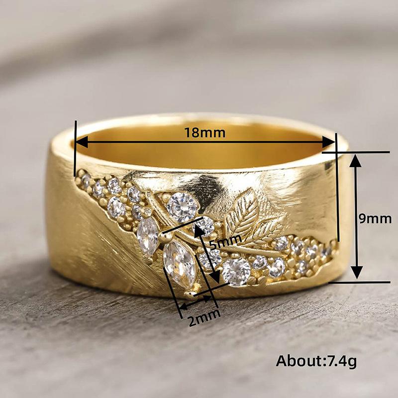 New Mori ring, literary and retro branch copper ring for women, fashionable, simple and versatile women's index finger ring