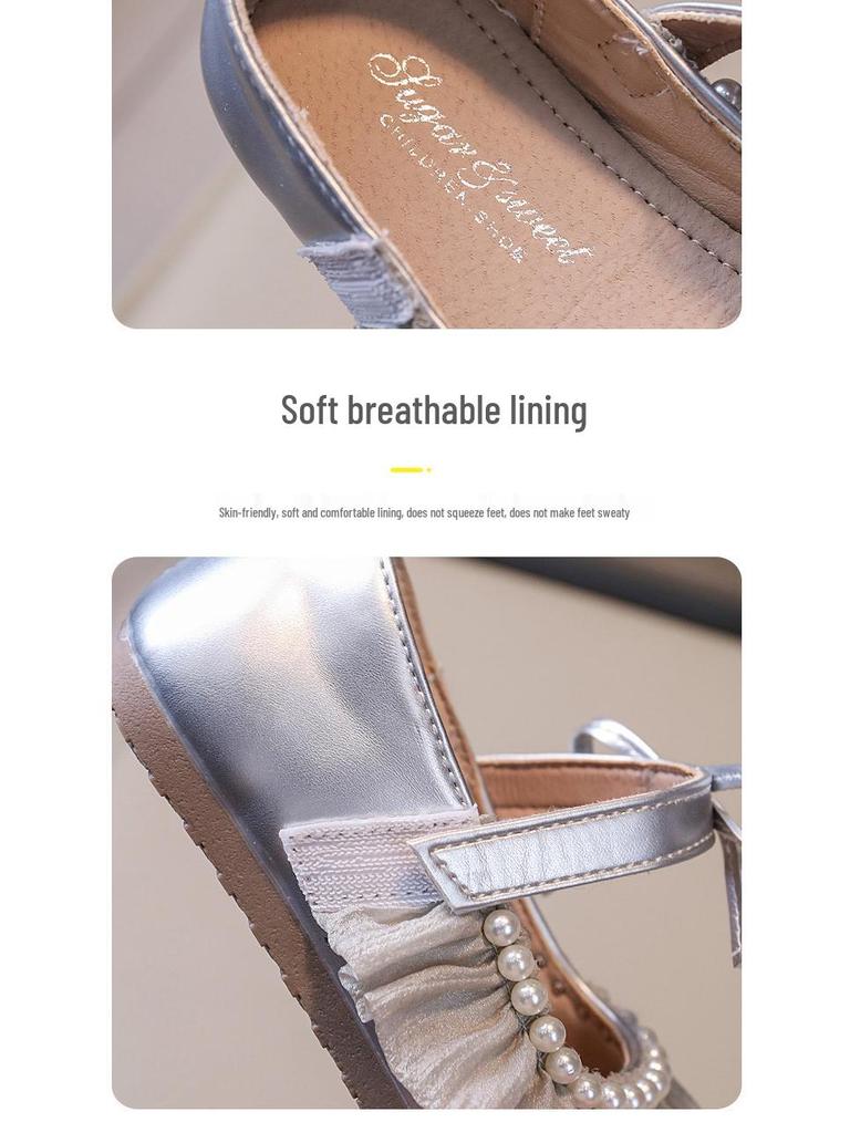 Girls' Soft Sole Leather Shoes - Spring/Autumn 2026 Casual Princess Style