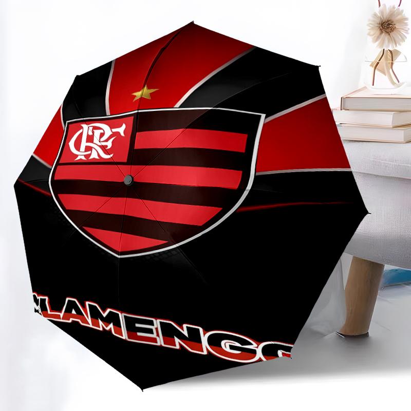 Printed Clube de Regatas do Flamengo Folding Umbrella,Outdoor,Leisure,And Travel Umbrella,Durable Umbrella Fabric,Birthday And Holiday Gift
