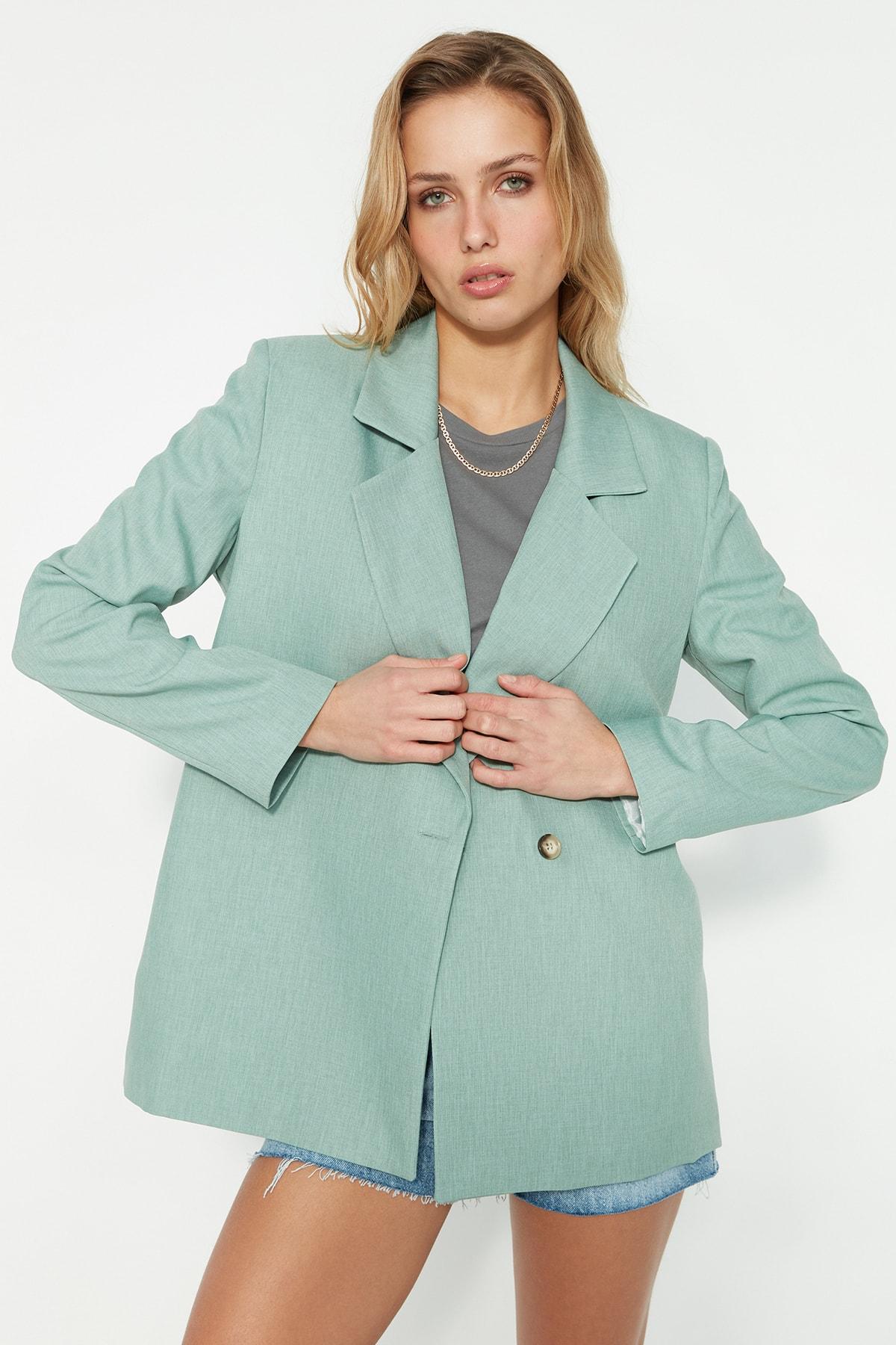 

Блейзер - Зеленый - Классический крой