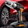 4 In 1 6000Pa Portable Car Vacuum Cleaner Cordless Interior Cleaner with LED Light Tire Pressure Gauge Inflator Auto Accessories