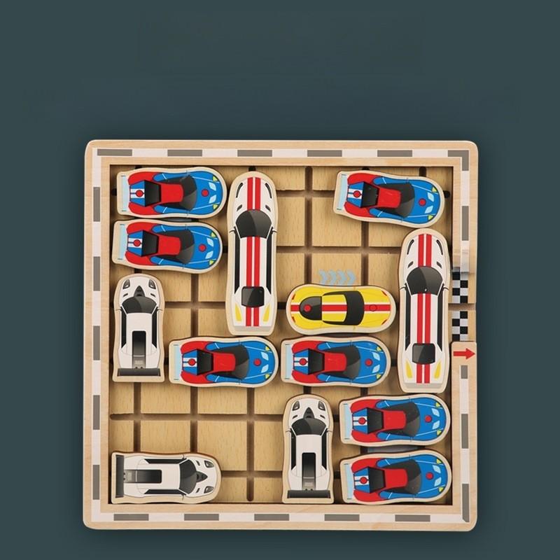 Wooden Car Parking Puzzle Toy For Kids Development And Parent Child Game