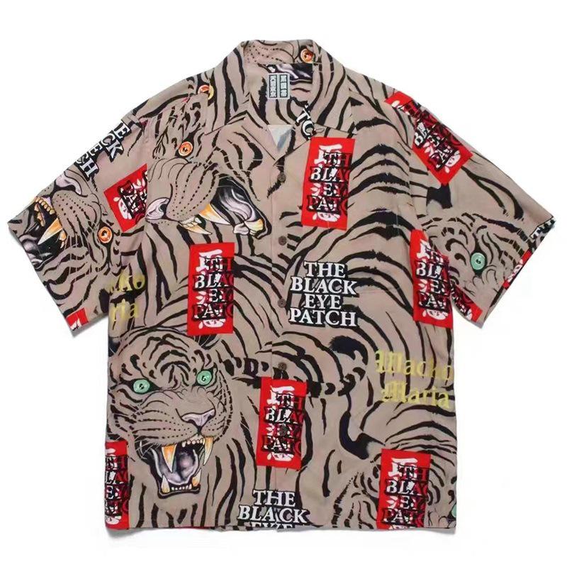 

Гавайская рубашка WACKOMARIA x BLACKEYEPATCH Limited Edition Tiger & Cloud Extra Large хаки