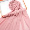 Solid Color Chiffon Scarf Breathable Simple Casual Shawl Hijab Windproof Sunscreen Head Wrap for Women Women Abaya Accessories