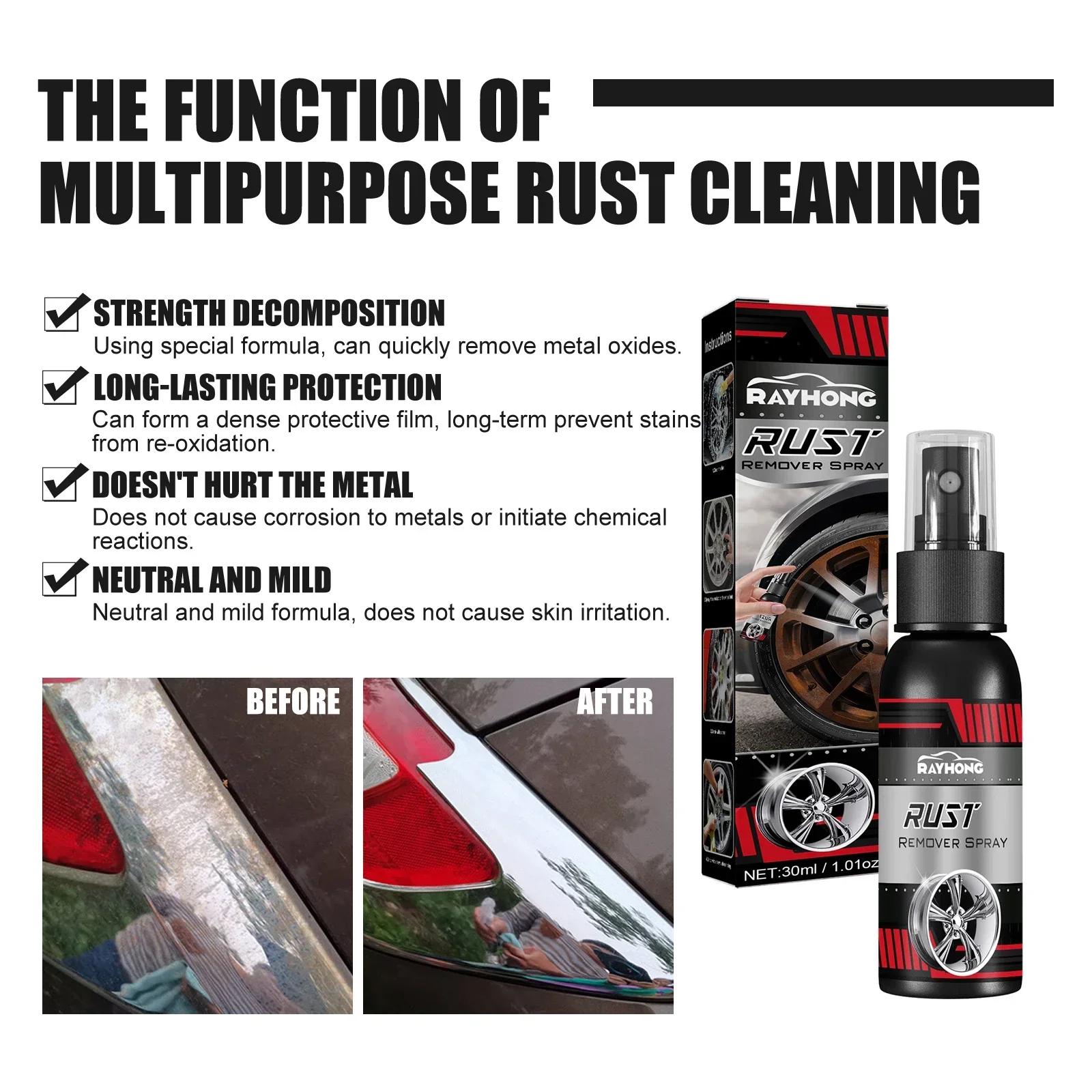 

100ML Rust Remover Cleaner for Car Wheels Paint Metal Surface Iron Powder Cleaning Multi Purpose Rust Converter Spray Chrome 100ml