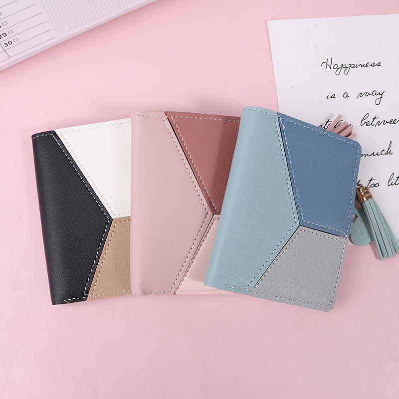 1Pc Geometric Women Cute Wallets Pocket Purse Card Holder Patchwork Wallet Lady Female  Short Coin Purse Money Bag