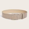 Maillard Styles Suede Leather Wide Belt Luxury Design Casual Business Waist Strap Versatile Trendy Pin Buckle Waistband Gifts