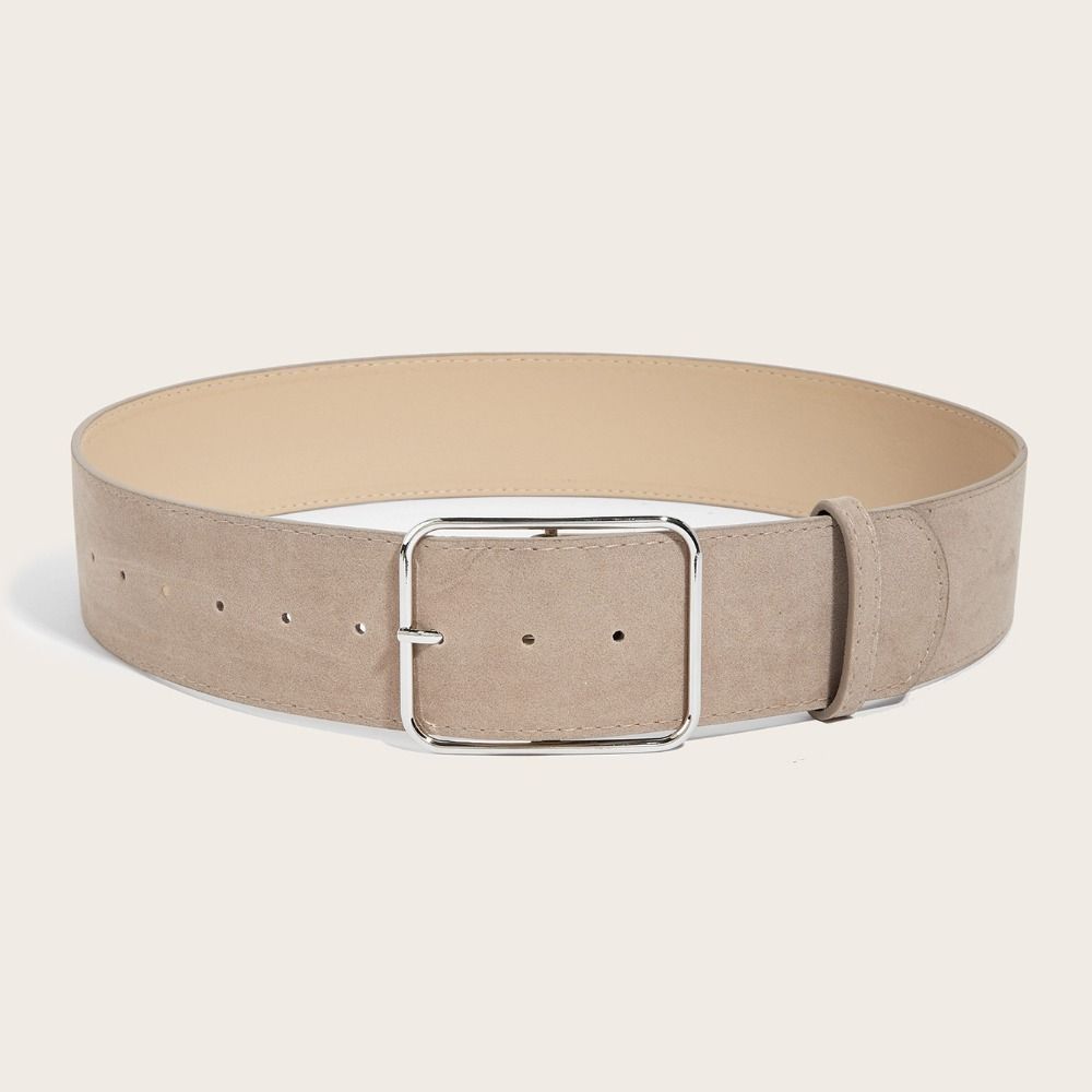 Maillard Styles Suede Leather Wide Belt Luxury Design Casual Business Waist Strap Versatile Trendy Pin Buckle Waistband Gifts