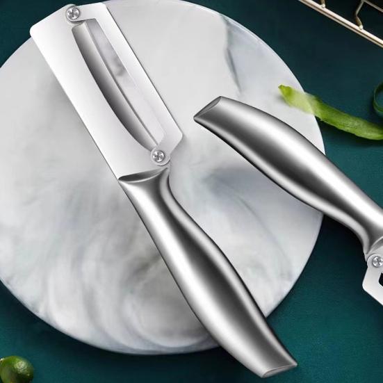 2Pcs Vegetable Peeler Peeler with Ergonomic Handle Bottle Opener Multi-Function Fruit Peeler for Pumpkin Pineapple Sugarcane Rust-Proof Essential