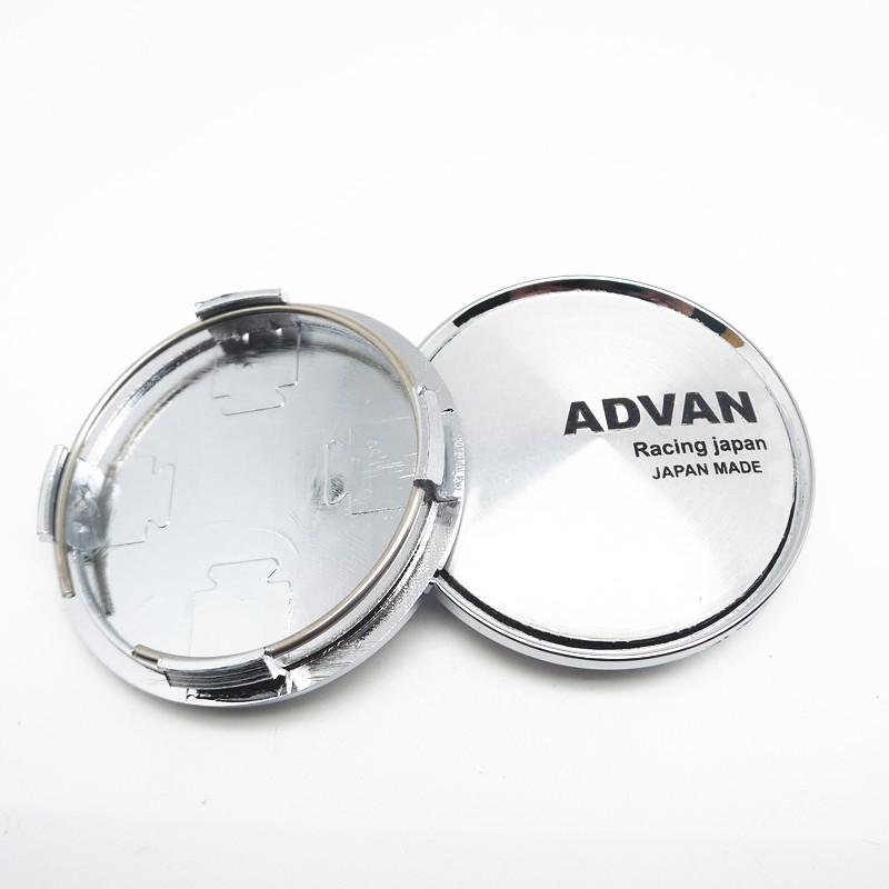 4pcs 63mm 57mm Advan Racing Wheel Center Caps Hub Rims Cover Car Styling Badge Emblem Car Styling