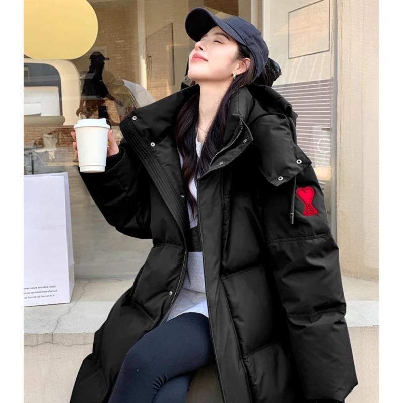 

Love Long Cotton Clothes New Men and Women s Down Clothes Couple Design Bread Clothes Large Size Cotton Coat Coat XXXL чёрный