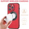 Luxury Leather Texture Magnetic For Magsafe Wireless Charging Case For Iphone 14 Pro Max Plus 11 12 13 Mini Protector Lens Cover