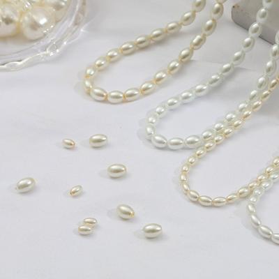 90/120Pcs Oval Imitation Pearls Accessories Glass Loose Beads For Jewelry Decoration Making DIY Hair Stick Bracelet Necklace Earring