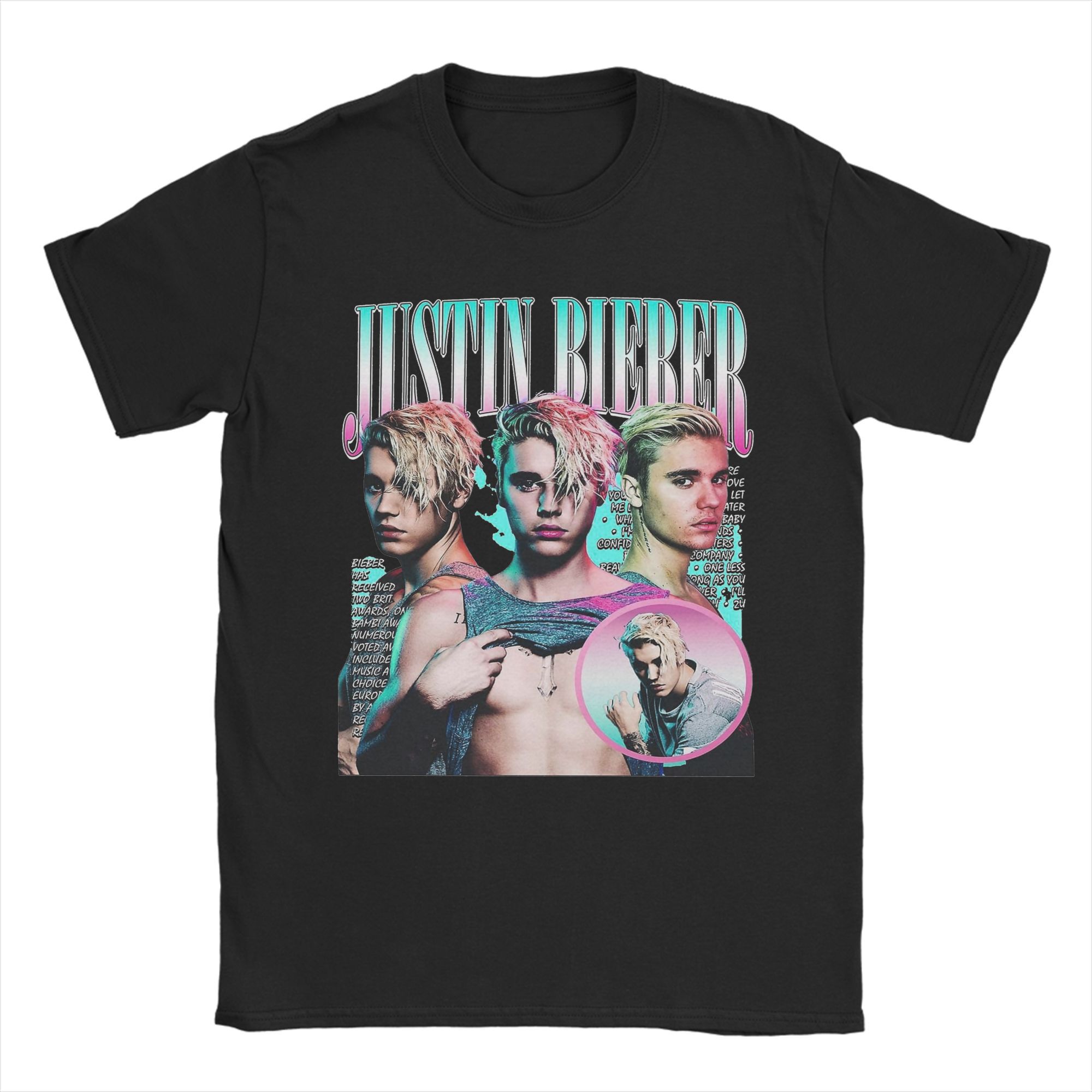 

Чоловічі футболки Justins Biebers Повсякденні Бавовняні футболки З коротким рукавом Футболки З круглим вирізом Топи Вечірка XL