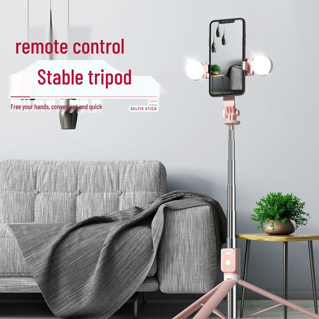 Mobiler Bodenständer für Telefon - 1,7 m Stativ mit tragbarem Selfie-Stick für Live-Übertragungen im Freien
