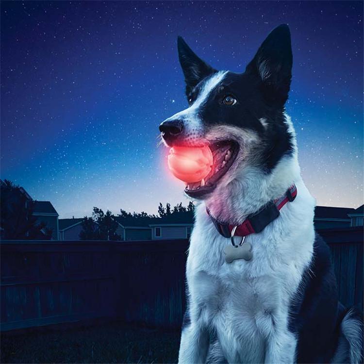 Pet Toy Ball Pet Glowing Dog Bite Ball Flashing Colorful Ball Anti-Bite and Molar Educational Safe Toy