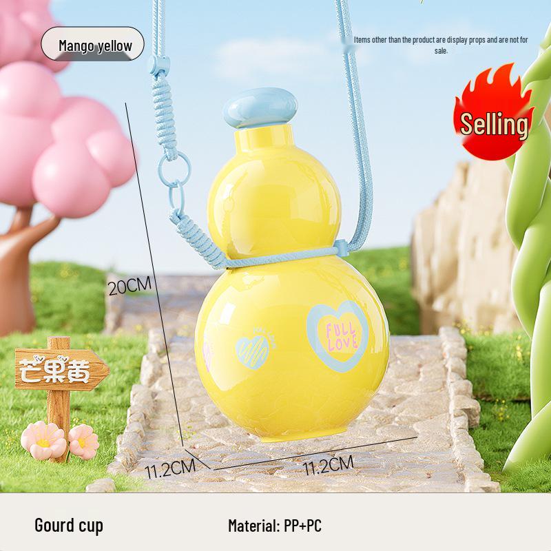 

Милая чашка-тыква большой вместимости - Портативная спортивная бутылка для воды с ручкой для улицы 880ml