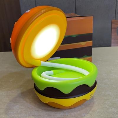 Hamburger Nachtlicht mit Aufbewahrung Lernschreibtischlampe Halterung Biegen und Strecken Innen Schlafzimmer Arbeitszimmer Dekorative Beleuchtung
