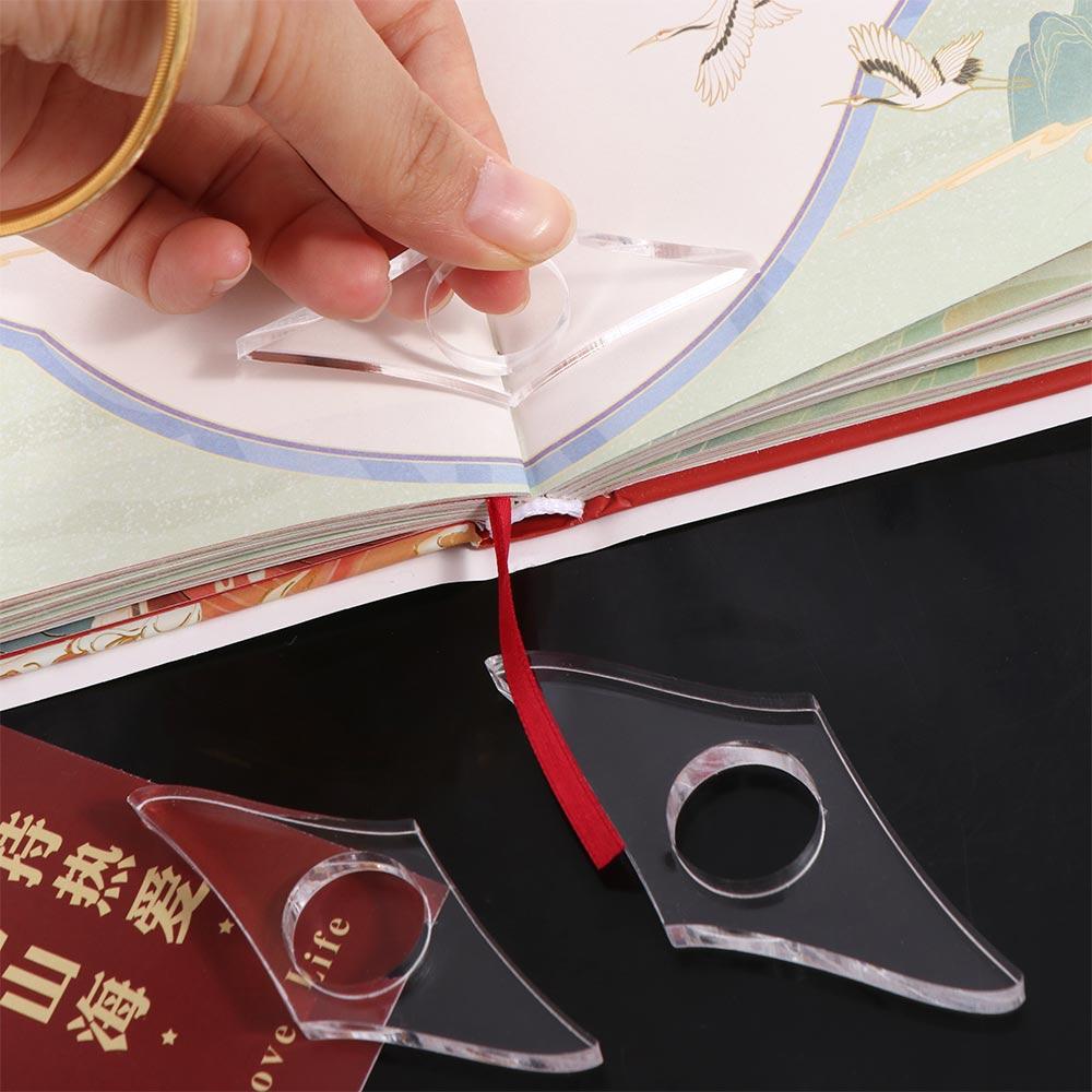 Multi-function Thumb Book Support Acrylic Book Page Holders Thumb Book Brace Students