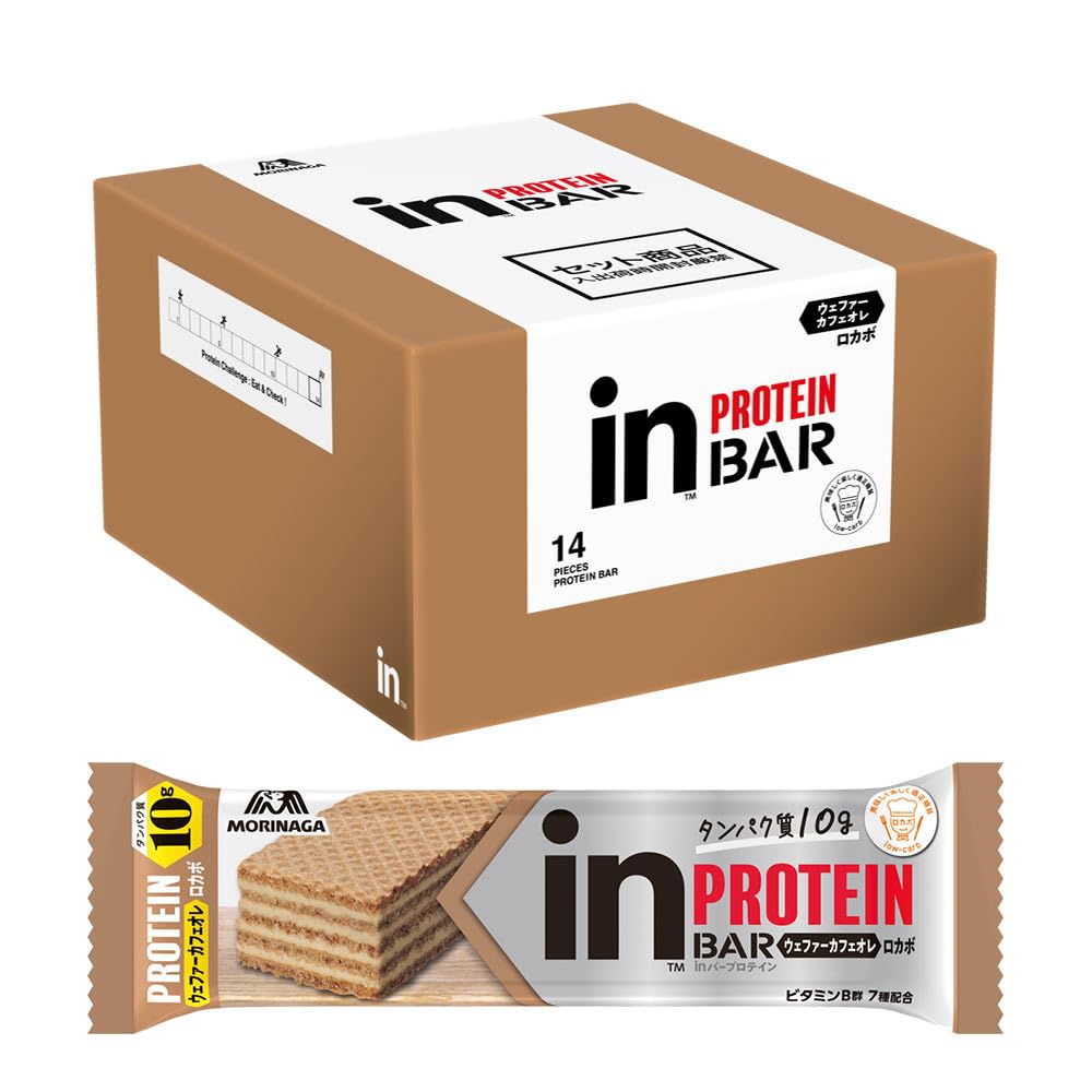 in Bar Protein  Cafe au lait  1 x 14 bottles Morinaga & Co. Wafer Protein 7 types of B vitamins Locavo Domestic [Amazon.co.jp limited]