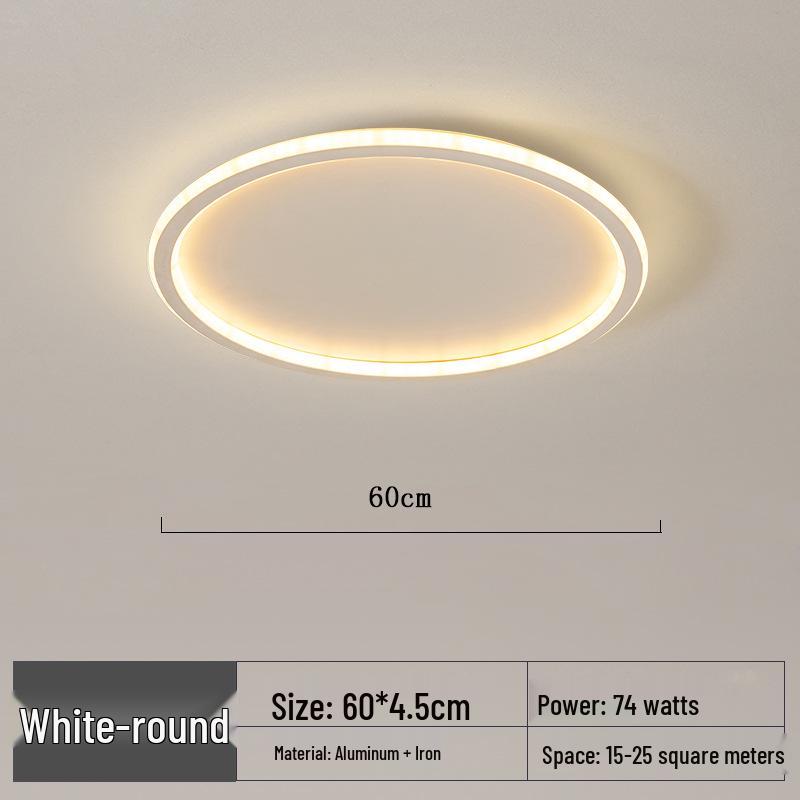 Sleek Round LED Ceiling Light - Modern Ultra-Thin for Bedroom, Living Room, Restaurant, or Study