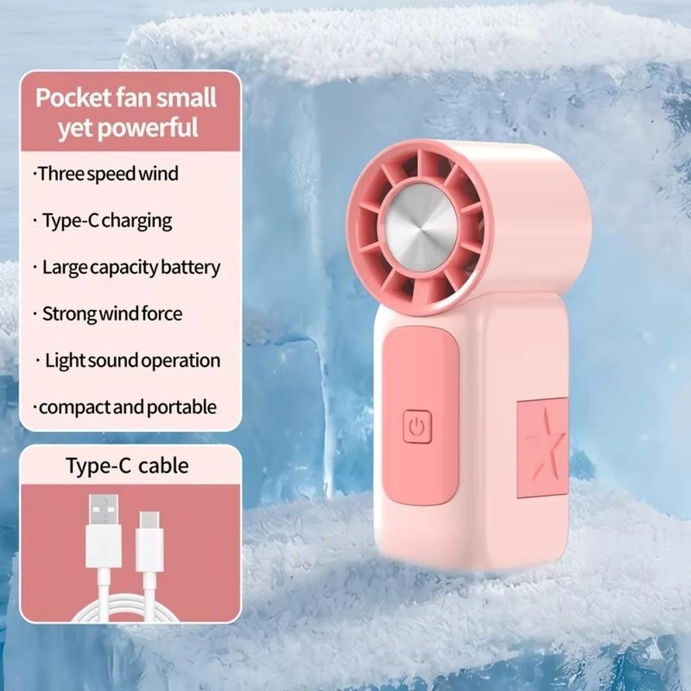 Strong Wind Cooling Small Fan High-Speed Electric Fan Portable Handheld Mini Fan Camping Travel