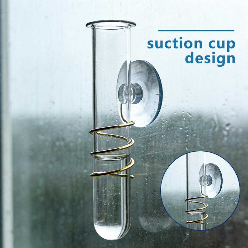 Outdoor Garden Creative Suction Cup Rain Gauge, Wall-mounted Personalized Flower-watering Plastic Container