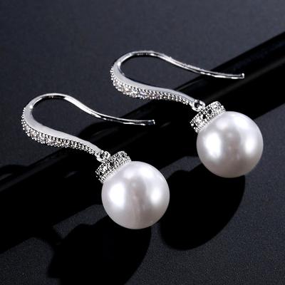 ZAKOL Mode Imitations-Zirkon Zirkon Eingelegte Hängeohrringe für Damen Exquisite Hakenohrringe Weiblich Hochzeitsfeier Zirkon