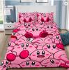 Boys Girls Kirby 3D Duvet Cover Pillowcases Single Double Queen Bedding Set Gift
