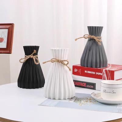 Hanfseil Wellen-Vase mit Origami-Design für Trocken- und Kunstblumen