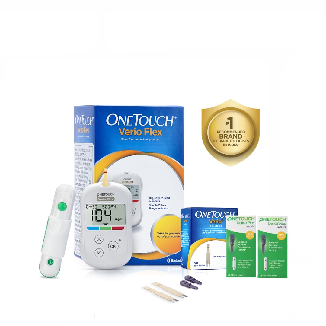 

Глюкометр OneTouch Verio Flex с 50 тест-полосками и 50 ланцетами (всего 60 стерильных ланцетов) |