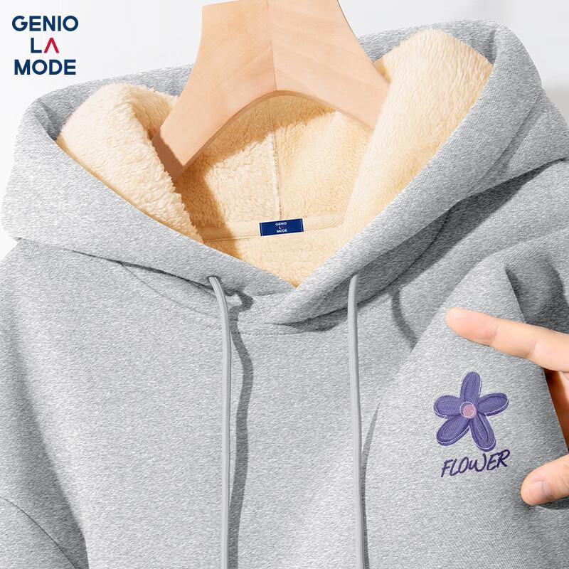 

GENIOLAMODE Men s Lamb Fleece Lined Heavyweight Hoodie M