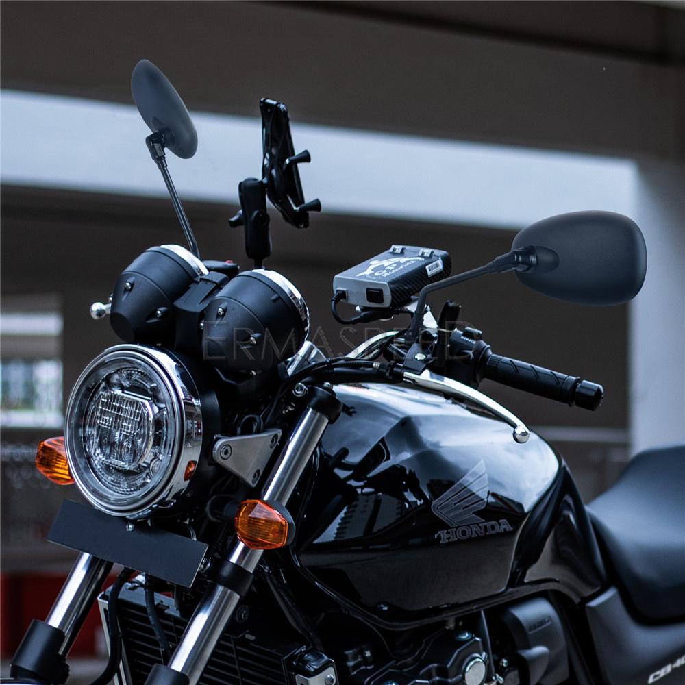 Univerzální zpětná zrcátka pro motocykly 10 mm černá pro Z900 Z800 Z750 mt09 mt07 cb650r cb500x zrcátka pro motocykly