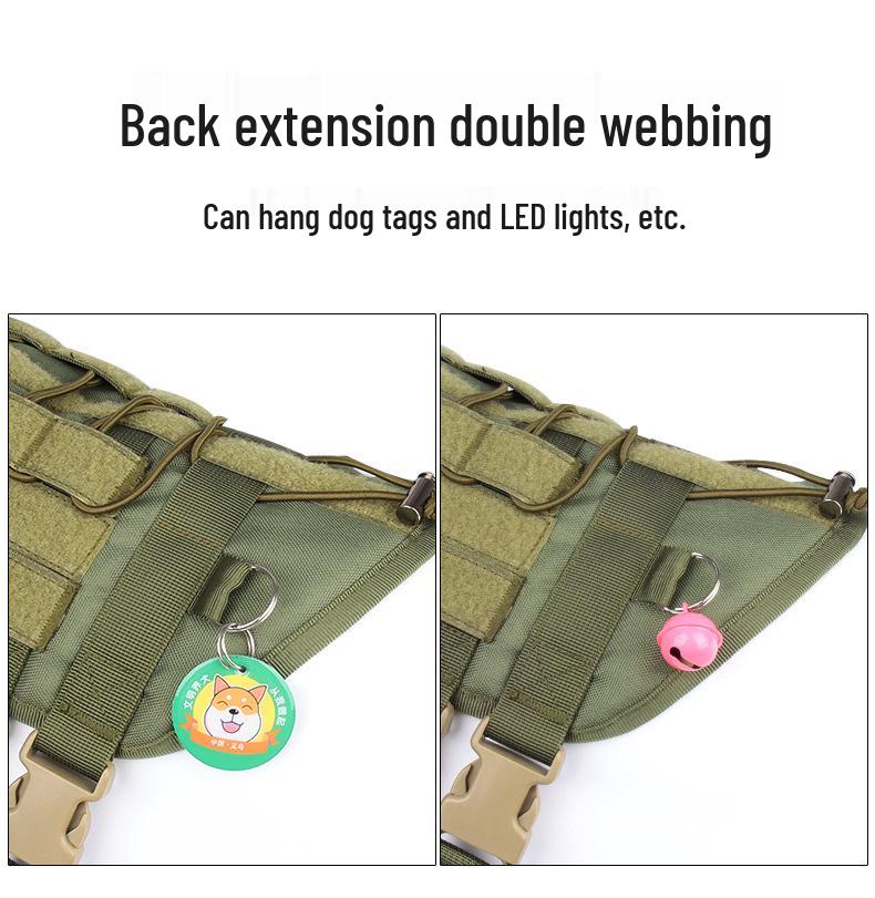 Waterproof Tactical Harness: Explosion-Proof, Adjustable Vest for Medium and Large Dogs