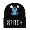 Lilo & Stitch Cartoon Print Knit Wool Hat for Men & Women - Warm Autumn/Winter Beanie