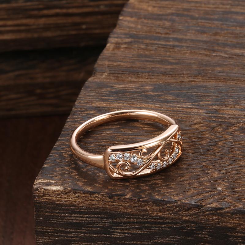 Kinel Ethnic Rose Gold Color Wedding Rings For Women