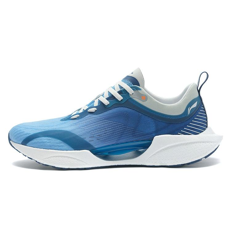 New LiNing Super Light 18 Anti Slip Wear Resistant Low Top Running Shoes Men's Sky Blue ARMR007-4