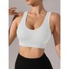 Women's Sports Bra - Medium Support Cross Back Design, Non Removable Thick Coaster, Breathable Medium Elasticity Solid Color Yoga Fitness