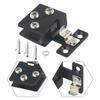 1pc Zinc Alloy Glass Door Hinge Black / Silver Cupboard Display Cabinet Gate Clamp Cabinet Hinges Furniture Hardware Accessories