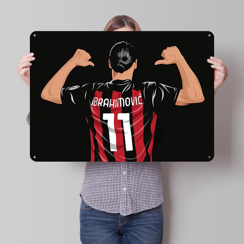 Zlatan Ibrahimović Plakát Retro D Tištěné Kovové Značky Vlastní Zavěšení na Zeď Dárek pro Dekorace Obývacího Pokoj plechový Značka Dům