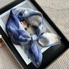 100% Pure Silk Floral Scarf Neck Foulard Square Headband Fashion Vintage Neckerchief Scarves Bandana 65*65Cm