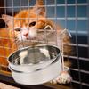 Stainless Steel Dogs Bowl Sturdy Dog Feeder Food Holder for Kitten Small Dog Crate Bunny Feeder Small and Medium Dogs Cats