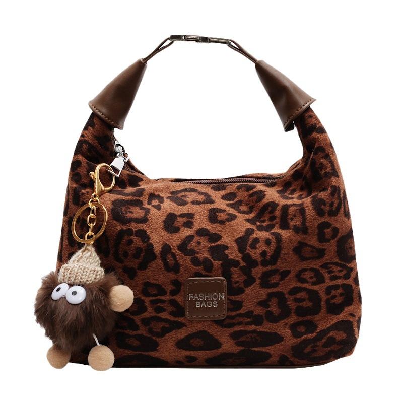 Super Fire Niche Popular Leopard Print Bag Women's 2025 Autumn and Winter New Versatile Dumpling Bag High-end Trend Messenger Bag