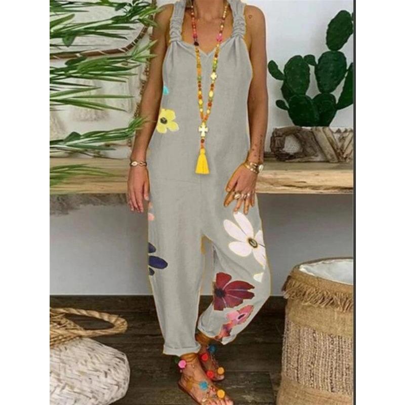 Women's Loose Casual Strappy Jumpsuit