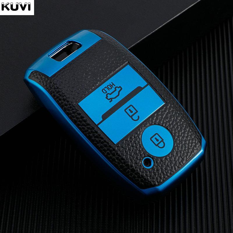 Leather Tpu Car Remote Key Case Cover For Kia Rio Rio5 Sportage Ceed Cerato K3 Kx3 K4 K5 Cerato Sorento Optima Cerato Picanto