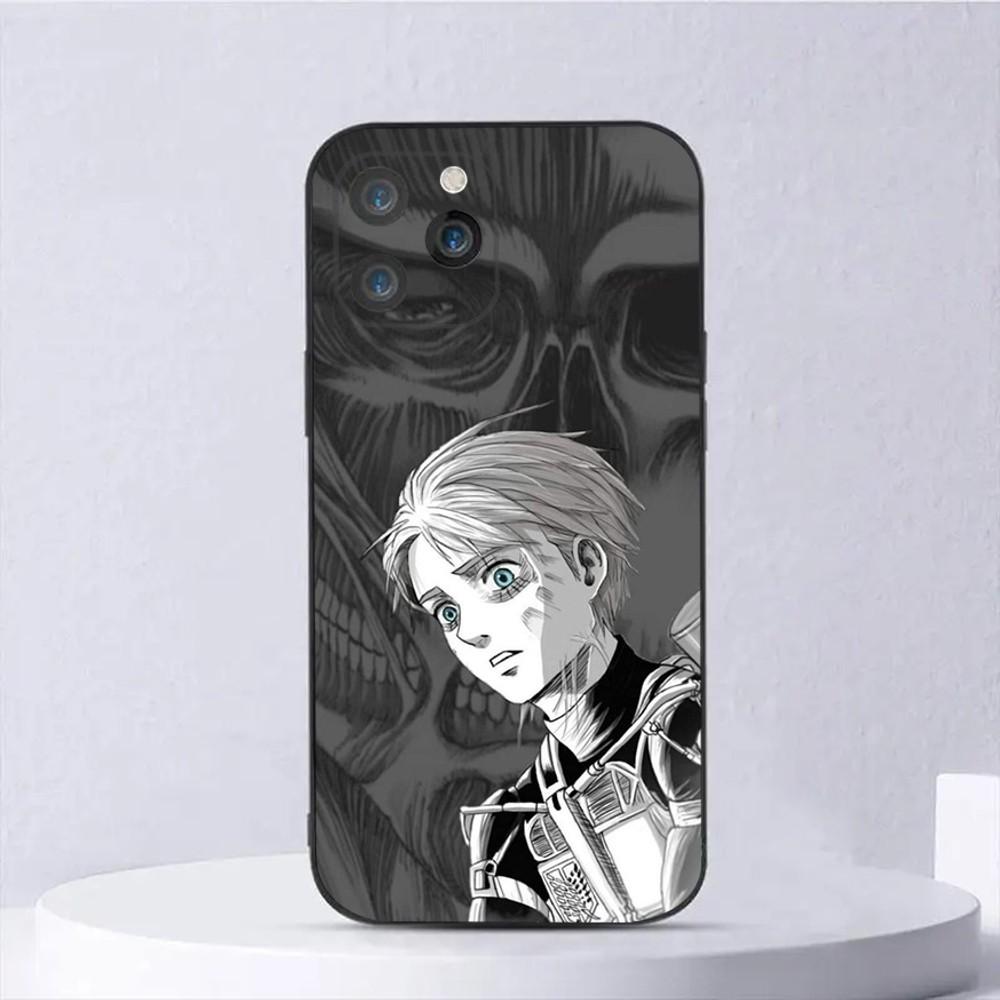 

Anime Armin Arlert Phone Case For iPhone 15,14,13,12,11,Plus,Pro Max,XS,X,XR,SE,Mini,8,7 Soft Silicone Black Cover iPhone12mini